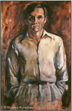 Portrait by Stanley Roseman of Peter, 1977, oil on canvas, Private collection, Connecticut.  Stanley Roseman.