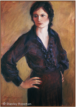 Portrait by Stanley Roseman of Emilia, 1973, oil on canvas, Private collection, New York.  Stanley Roseman
