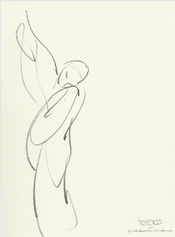 Drawing by Stanley Roseman of Yoshiaki Nagahata, Tokyo Ballet at the Paris Opera, 1993, Private collection, Switzerland.