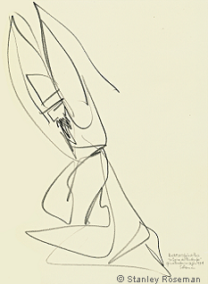 Drawing by Stanley Roseman "Male Dancer," 1994, "The Rite of Spring," Private collection, France.  Stanley Roseman